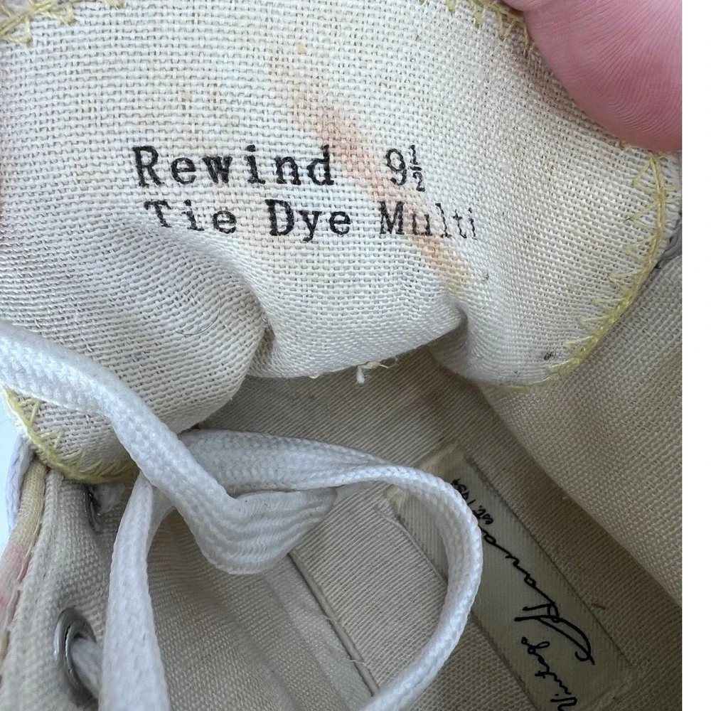 Vintage Havana Rewind Tie Dye Multi Pink Yellow High Top Sneakers Womens 9.5